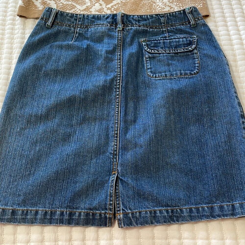 Eddie Bauer Vintage Denim Jean Skirt W/Back Pocket Size 6 - Picture 3 of 5